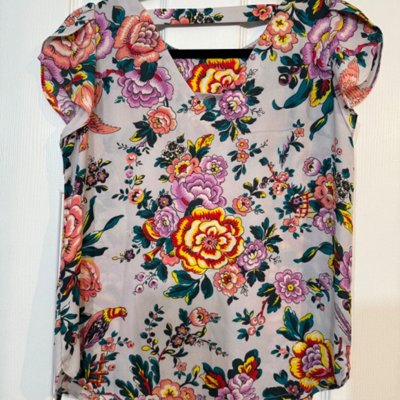 Grey floral blouse - Picture 2 of 3